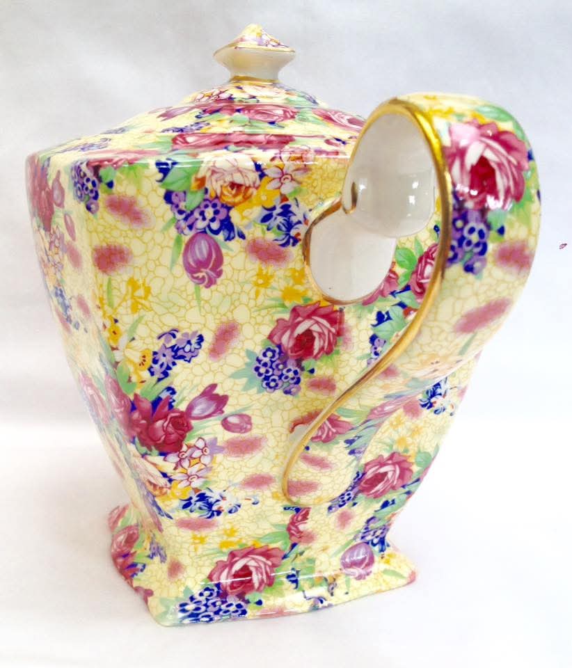 Grimwades Royal Winton | Welbeck | Chintz Teapot, Milk Jug and Open Sugar Basin | Earthenware | England | 1995 Revival