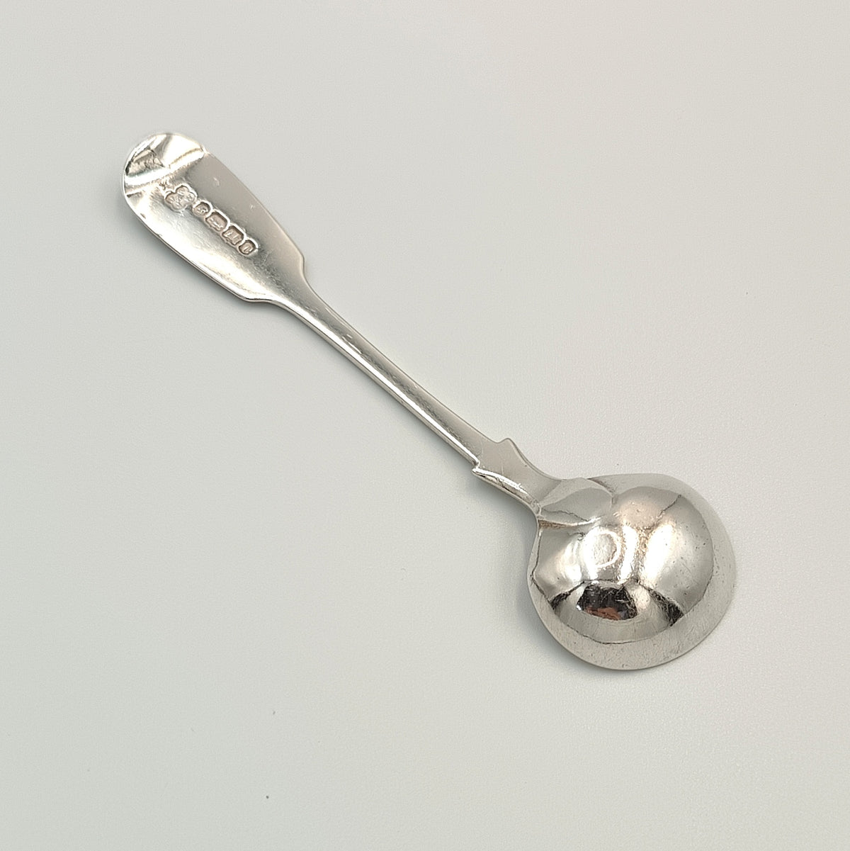 James & Josiah Williams | Fiddle Pattern | Sterling Silver Salt Spoon | Exeter 1859