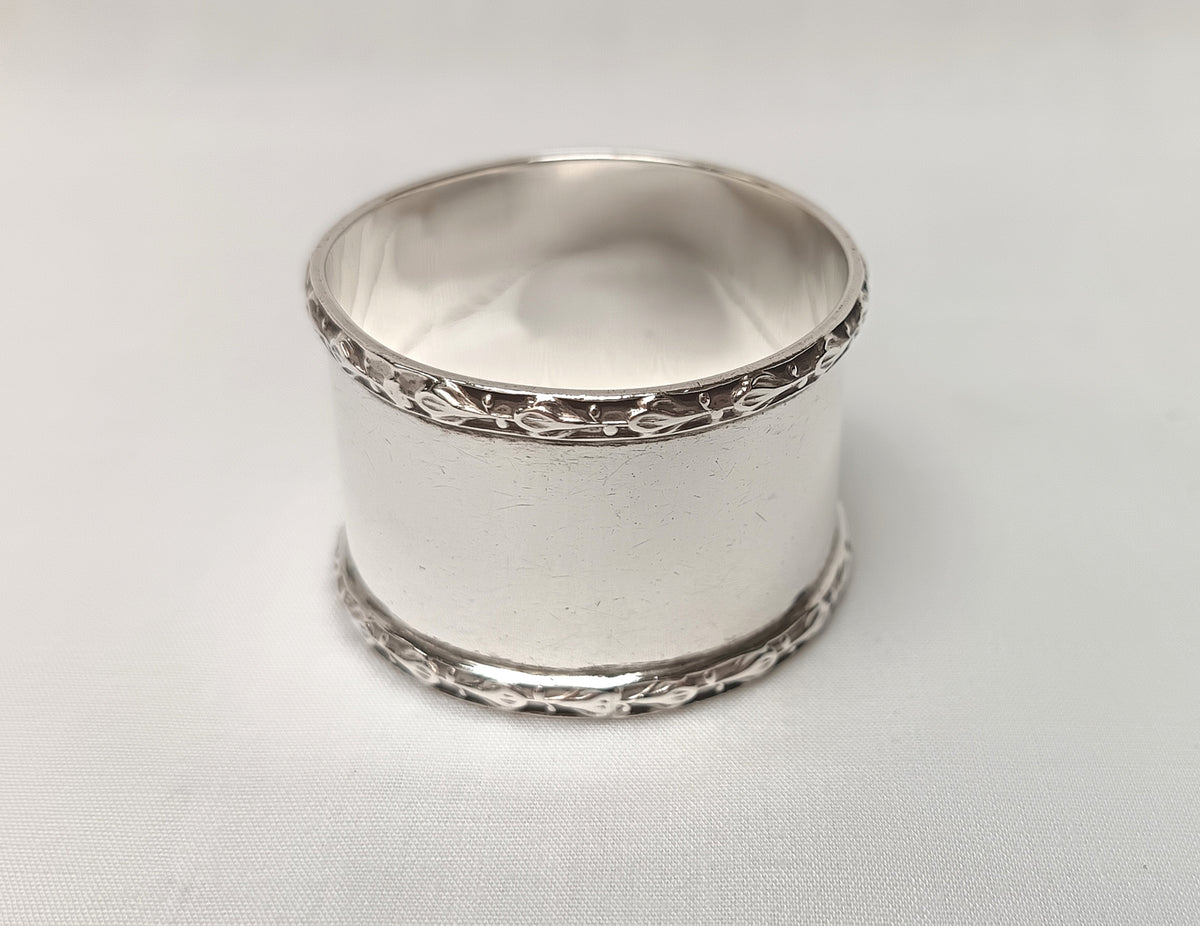 Antique Edwardian Hallmarked Sterling Silver Serviette Ring