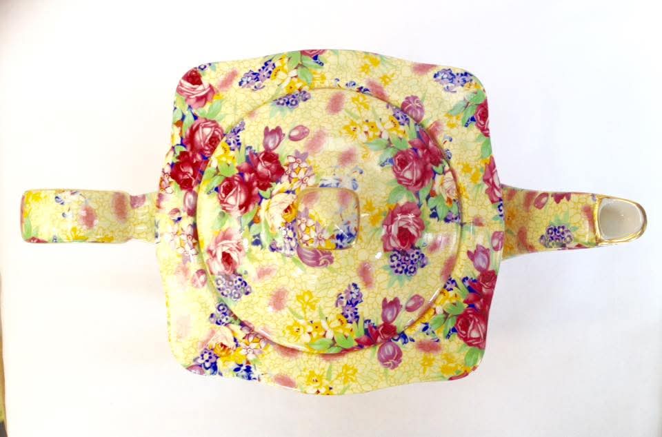 Grimwades Royal Winton | Welbeck | Chintz Teapot, Milk Jug and Open Sugar Basin | Earthenware | England | 1995 Revival