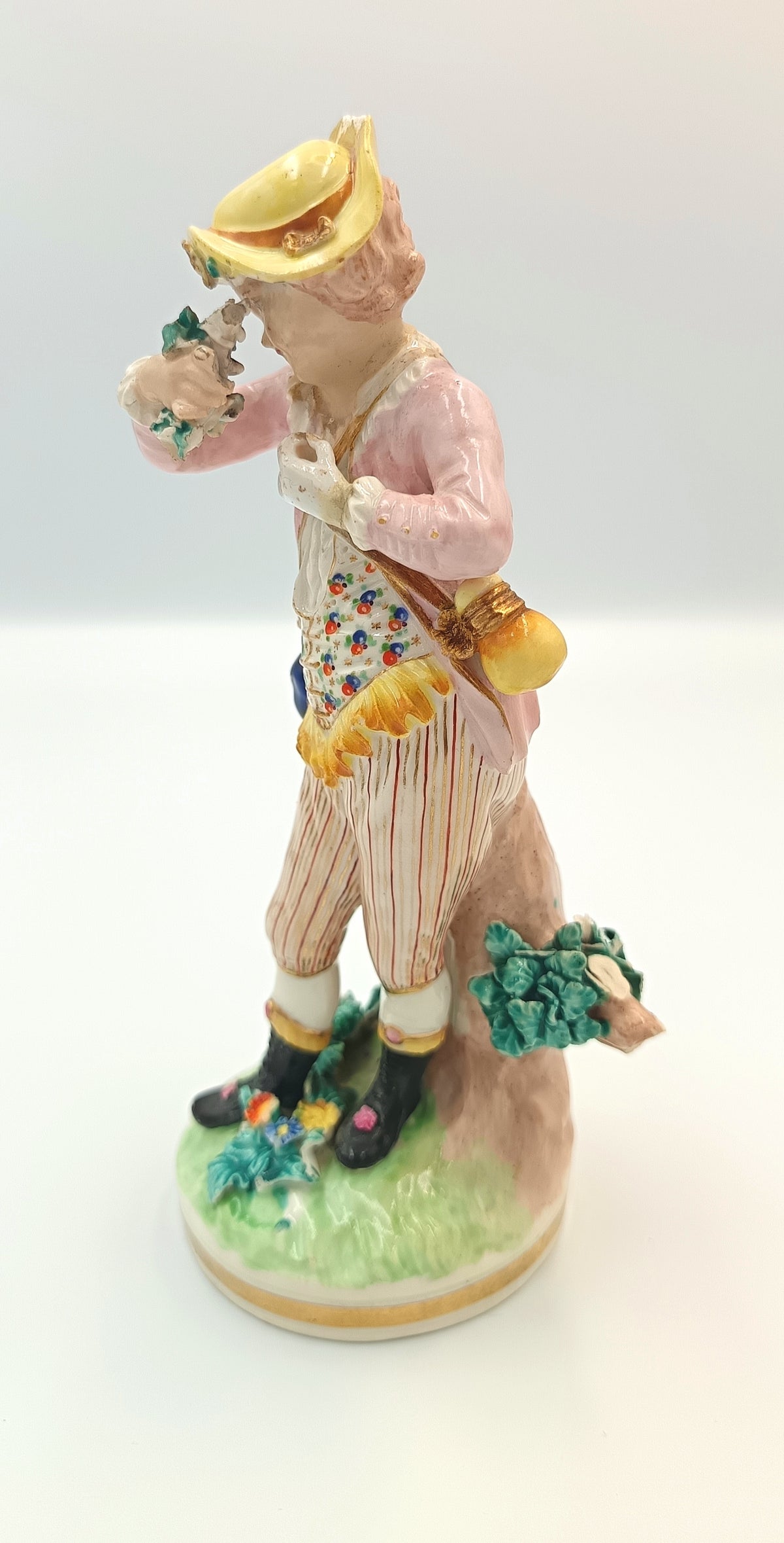 Attributed to Bloor Derby | Pastoral Shepherd Boy | Bocage Figure | Polychrome Porcelain | c.1820–1840