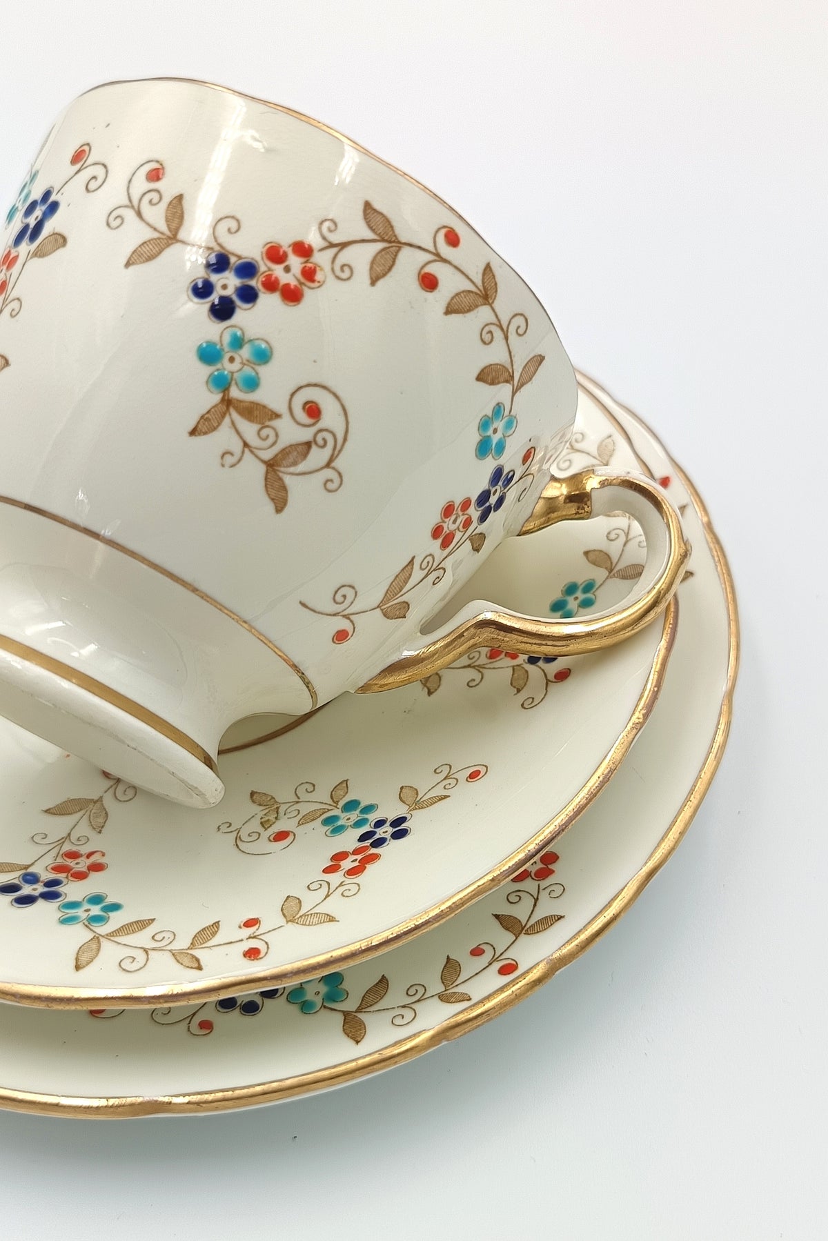 J. H. Middleton & Co. (Delphine) | Pattern 1937 | Tea Trio | Bone China | Longton, England, c.1930s