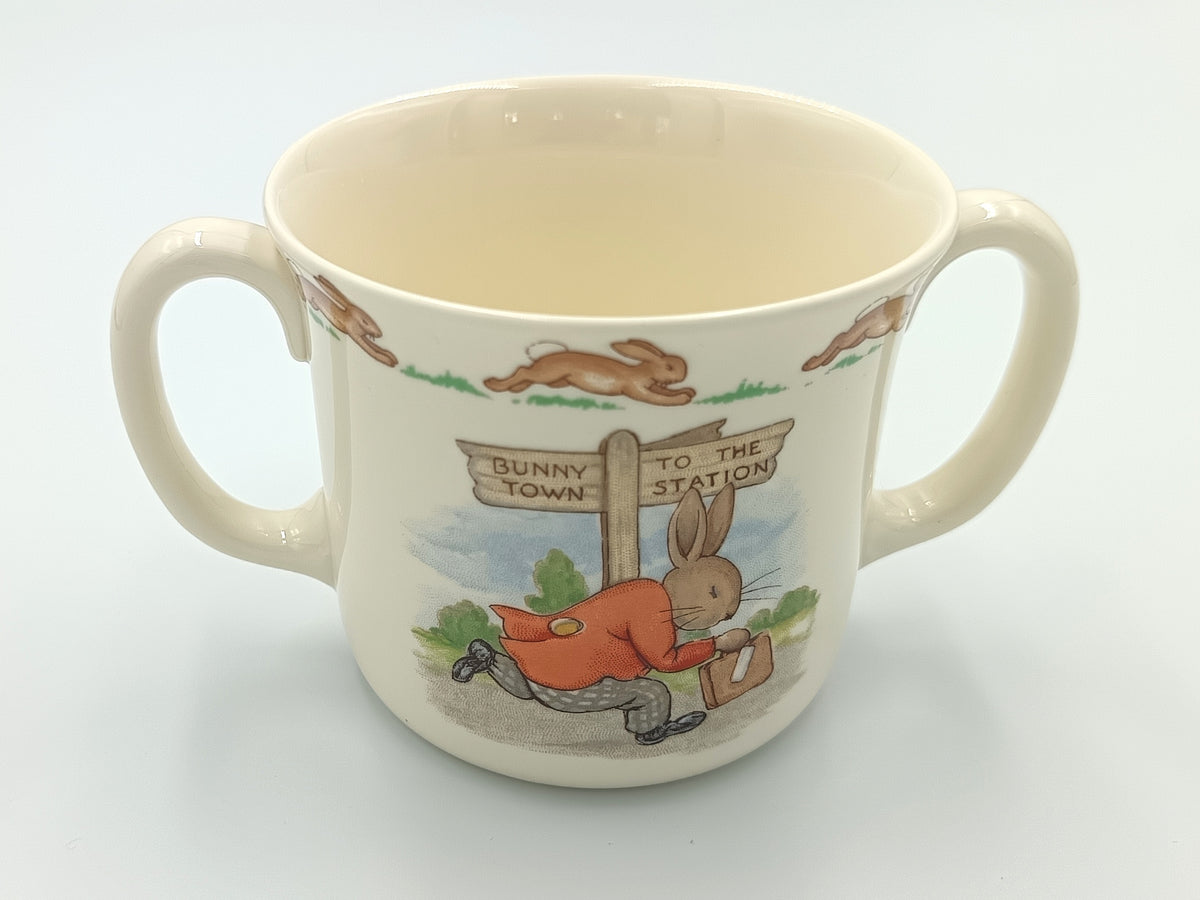 Royal Doulton | Bunnykins | Two-Handled Child's Mug | Fine Bone China | England, 1984 — Golden Jubilee Celebration