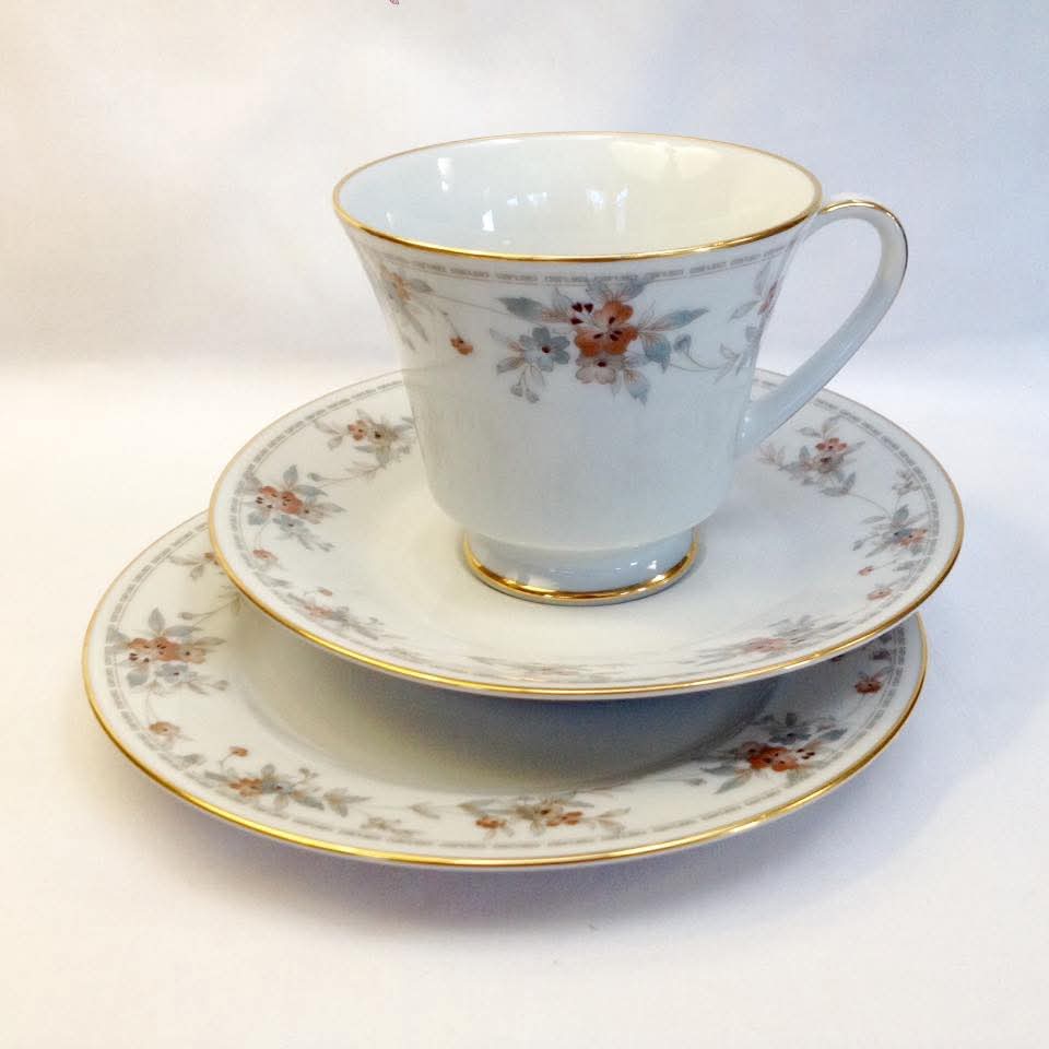 Noritake Legendary | Secret Love | Set of Ten Trios | Porcelain | Sri Lanka, c.1980s–1990s