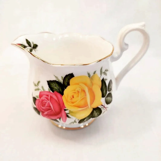 Vintage Royal Albert ‘June Delight’ Bone China Milk Jug – Elegant English Teatime Charm