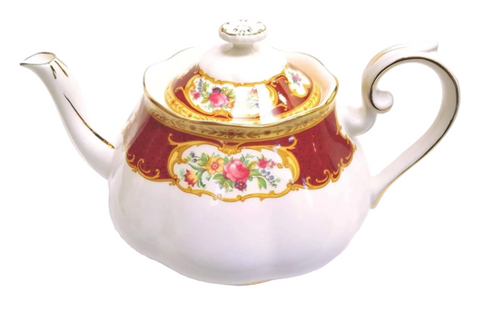 Royal Albert 'Lady Hamilton' Large Bone China Teapot | 6–8 Cup | Made in England | Mint Condition