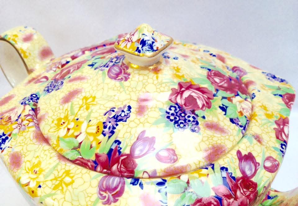 Grimwades Royal Winton | Welbeck | Chintz Teapot, Milk Jug and Open Sugar Basin | Earthenware | England | 1995 Revival