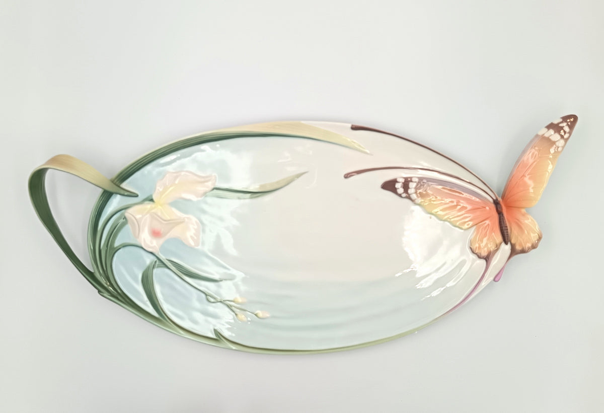 Franz Porcelain Collection | Papillon Butterfly | Butterfly Tray | XP1694 | Designed & Sculpted by Jen Woo | c.2001
