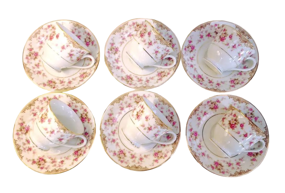 RC Japan | Rosalie | Demitasse Set | Porcelain | Japan, c.1950s–1970s