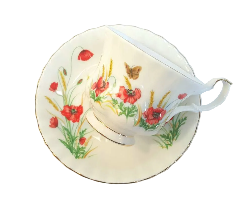 Royal Albert | Wild Flower of the Month — Poppy | August | Duo | Bone China | 1987
