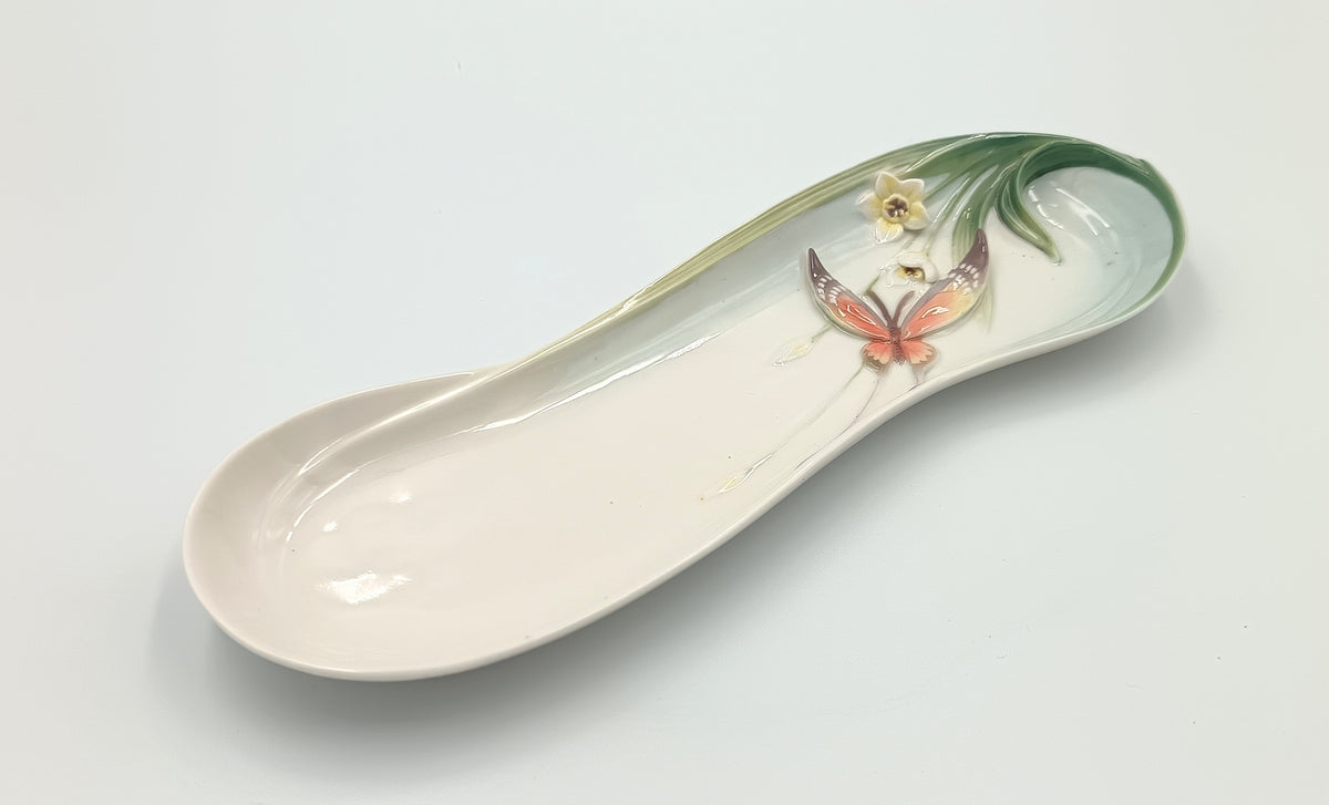 Franz Porcelain Collection | Papillon Butterfly | Spoon Rest | FZ01267 | Designed by Jen Woo & William Ho | c.2004