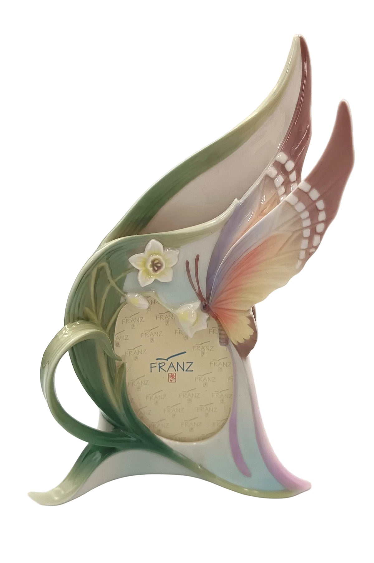 Franz Collection | Papillon Butterfly | Photo Frame | Porcelain | FZ00331 | Designed by Jen Woo, Sculpted by Chih Kun | 2004