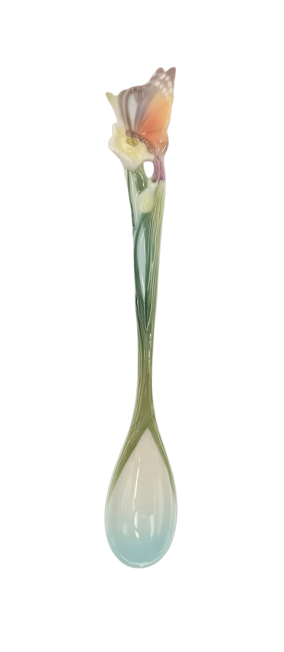 Franz Porcelain Collection | Papillon Butterfly | Butterfly Spoon | FZ00142 | Designed by Jen Woo | Sculpted by Ming Lei | c.2003
