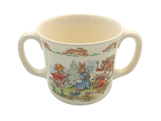 Royal Doulton | Bunnykins | Two-Handled Child's Mug | Fine Bone China | England, 1984 — Golden Jubilee Celebration