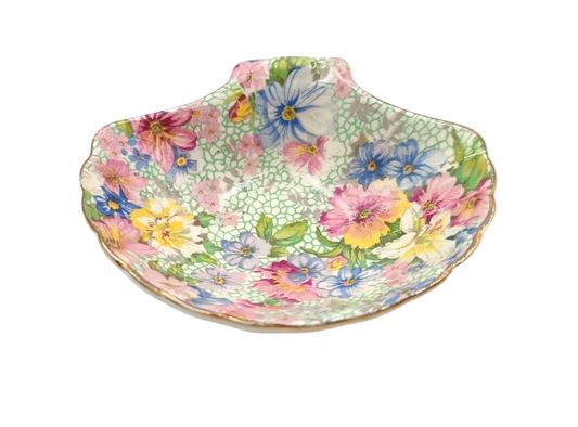 Grimwades Royal Winton | Marion Chintz | Shell-Form Pin Dish | Made in England | c.1930s