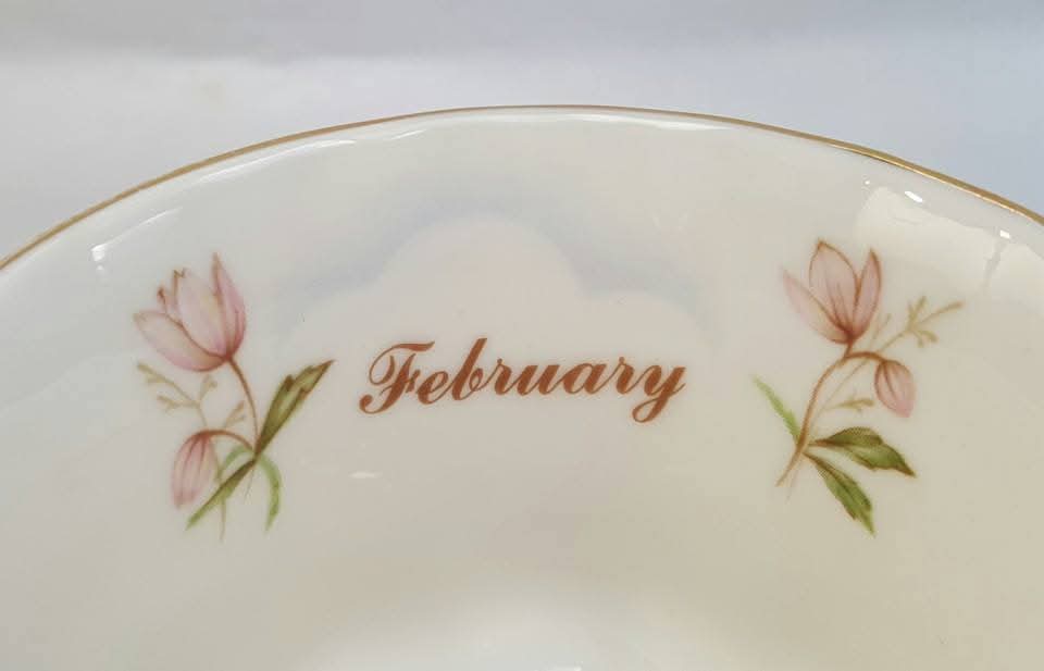 Royal Albert | Wild Flower of the Month — Wood Anemone | February | Duo | Bone China | 1987