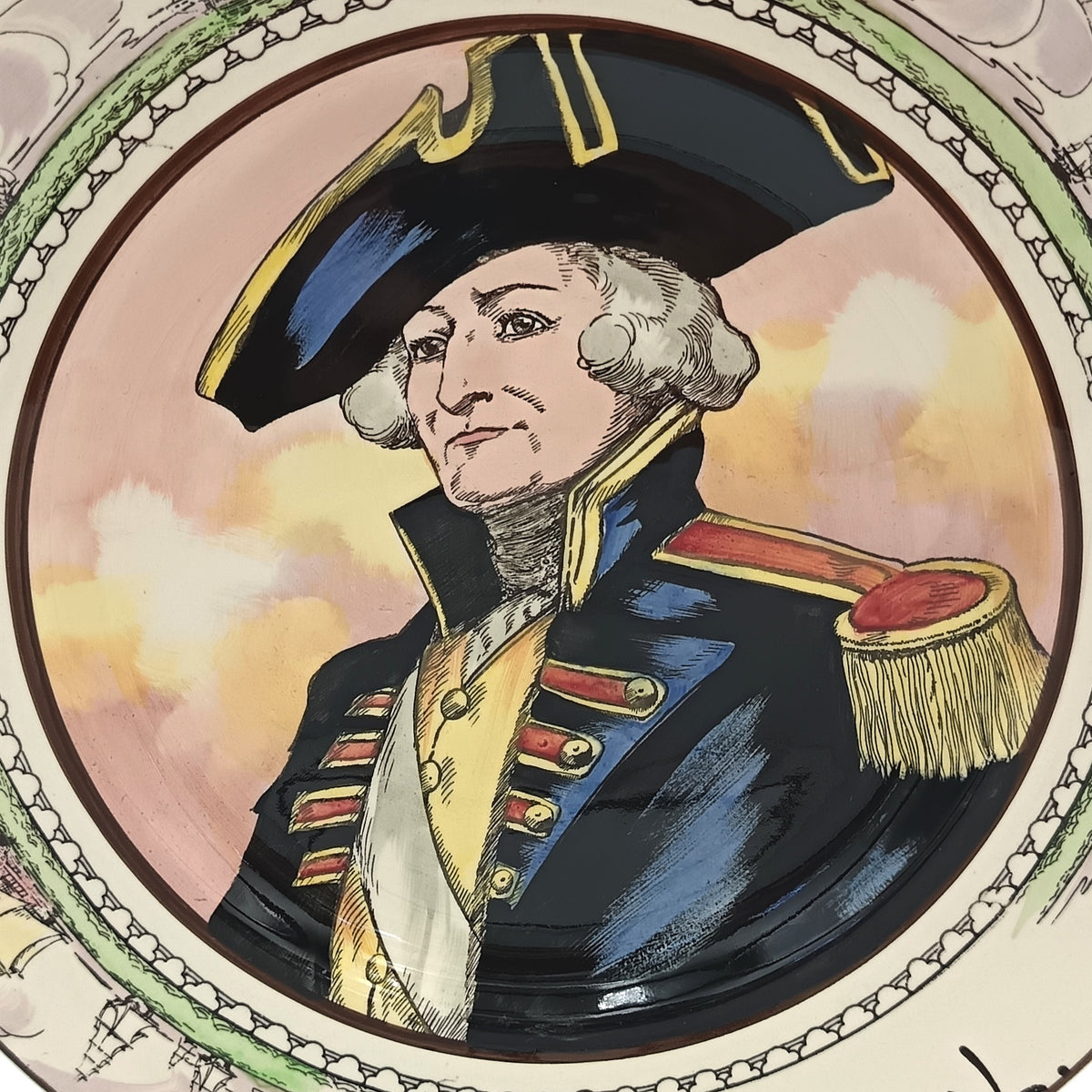 Royal Doulton | The Professionals Series — The Admiral | Series Ware Cabinet Plate | Pattern D6278 | England, mid-20th century