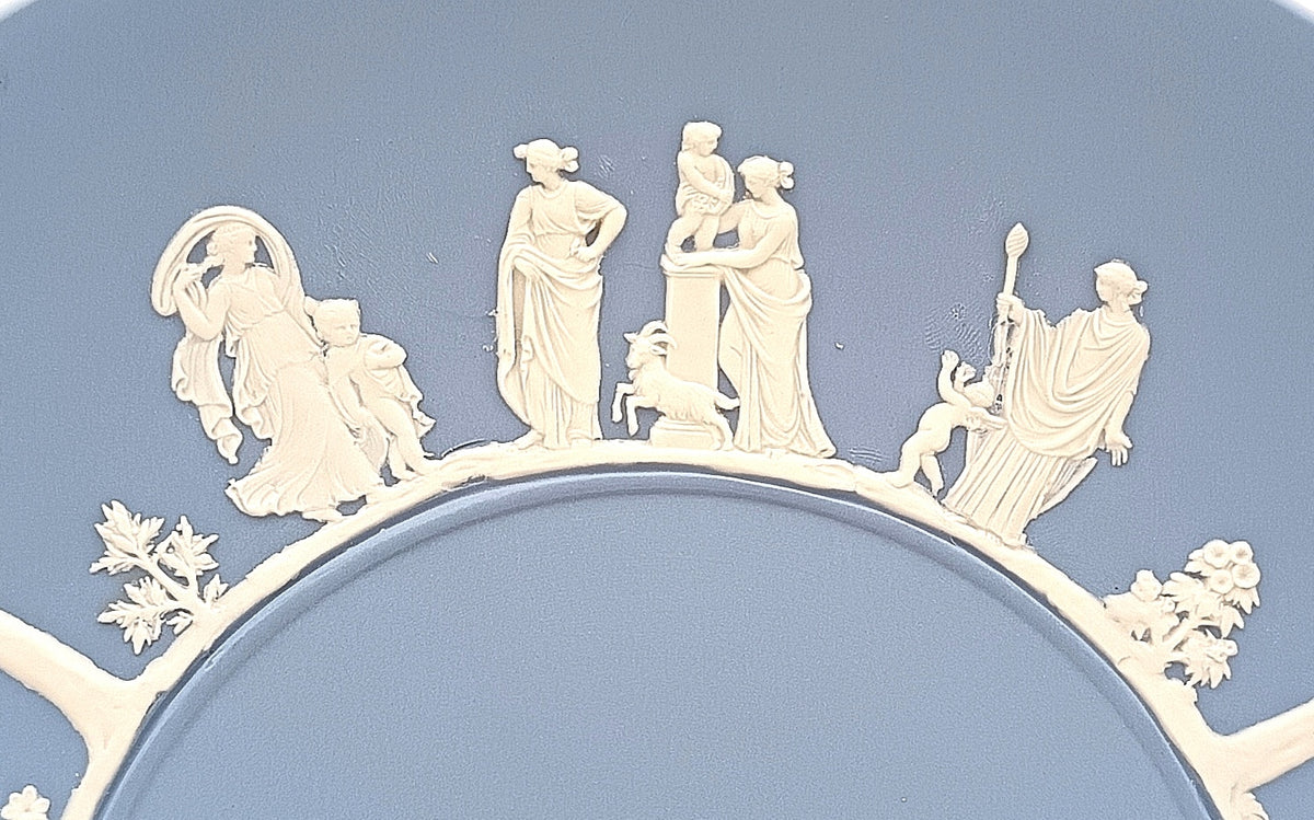 Wedgwood | Blue Jasperware | Classical Scenes | Decorative Plate | England, 1956