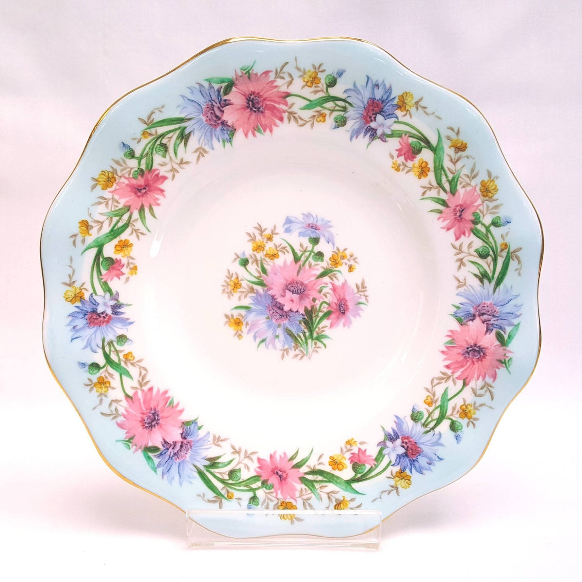 E. Brain & Co Ltd | Foley Bone China | 'Cornflower' | Two Trios | Bone China | Circa 1920s–1940s | Very Good Condition
