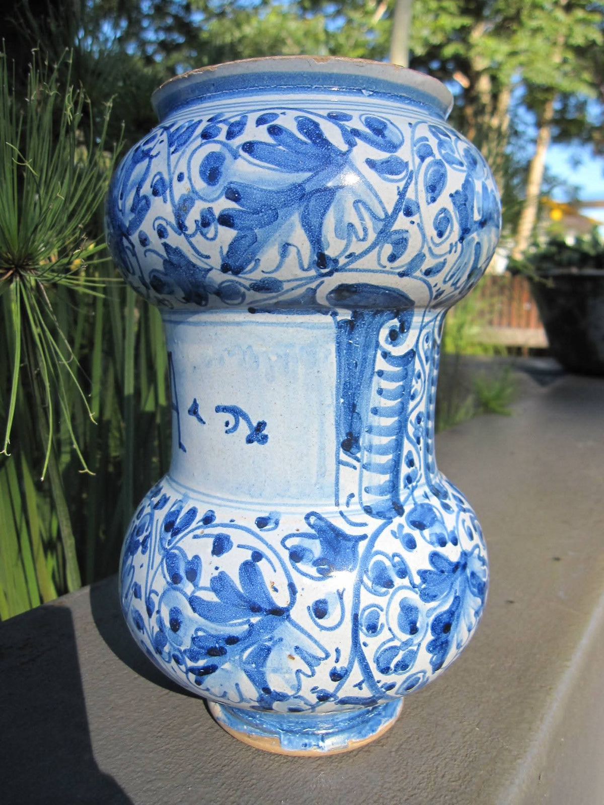 Italian Majolica | Albarello Apothecary Jar | Blue and White | Rome or Savona | c.16th–17th Century