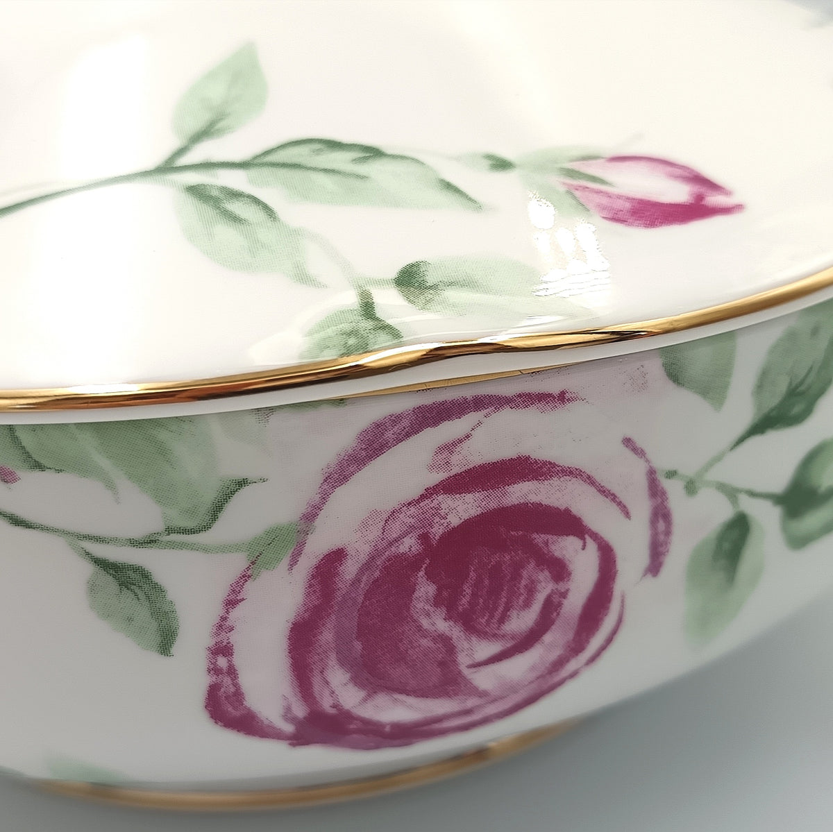 Royal Albert | Rose Clouds | Covered Serving Dish | Bone China | England, 21st Century