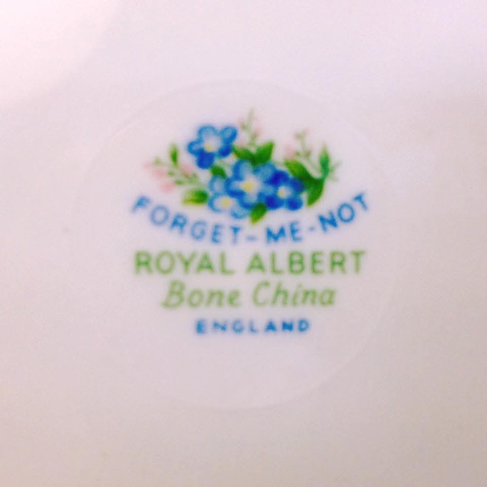 Royal Albert | Forget-Me-Not | Set of Five Trios | Bone China | England, c.1927–1959
