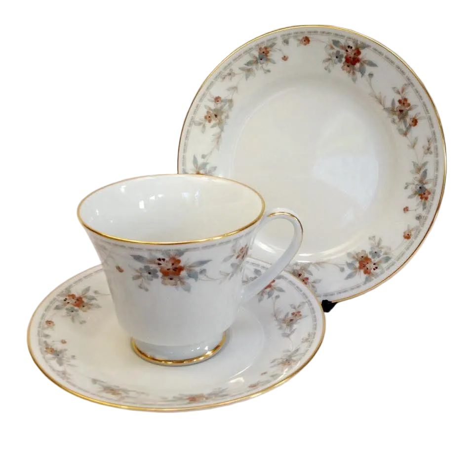 Noritake Legendary | Secret Love | Set of Ten Trios | Porcelain | Sri Lanka, c.1980s–1990s
