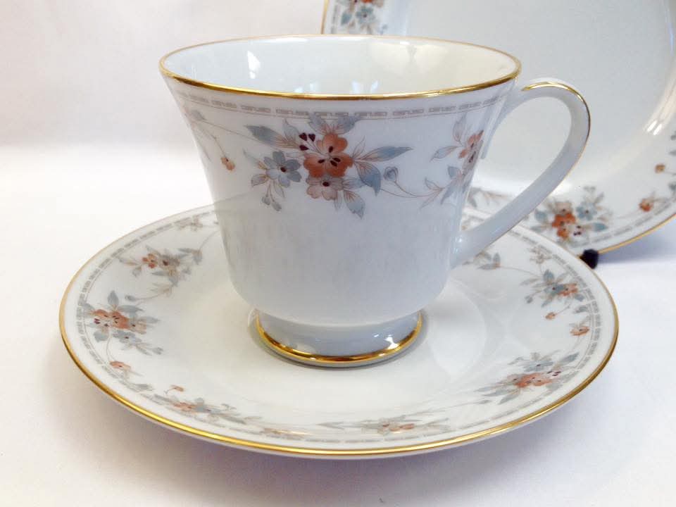 Noritake Legendary | Secret Love | Set of Ten Trios | Porcelain | Sri Lanka, c.1980s–1990s