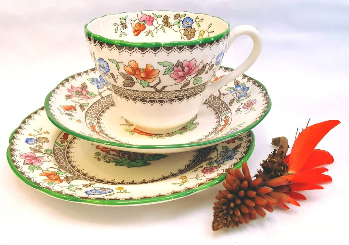 Copeland Spode | Chinese Rose | Two Trios | Rd No 629,599 | Circa 1913–1940s