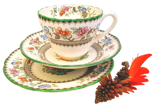 Copeland Spode | Chinese Rose | Two Trios | Rd No 629,599 | Circa 1913–1940s