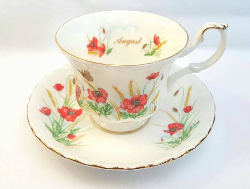 Royal Albert | Wild Flower of the Month — Poppy | August | Duo | Bone China | 1987