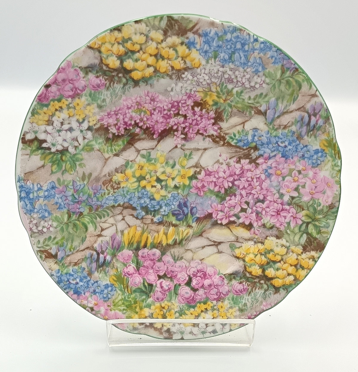 Shelley | Fine Bone China | Side Plate | Rock Garden | England | c.1945–1966