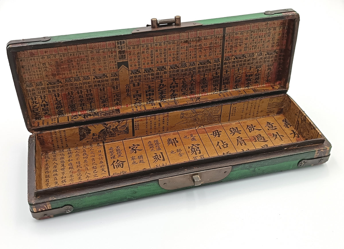 Chinese | Lacquered Wood | Document Box with Pin Closure | Floral and Butterfly Decoration | China | Late 20th Century