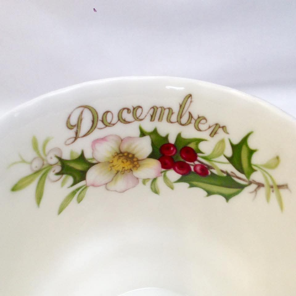 Royal Albert | Flower of the Month Series | Christmas Rose — December | Bone China Mug | England, c.1970s–1980s