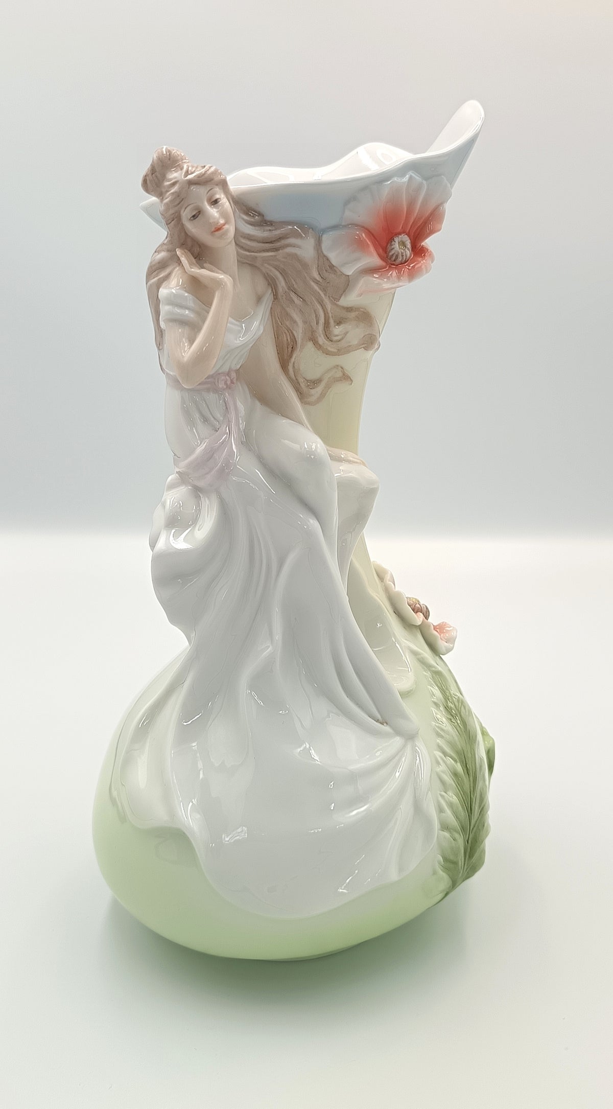 Unicorn Studio | Art Nouveau Revival Figural Vase | Fine Porcelain | Late 20th Century