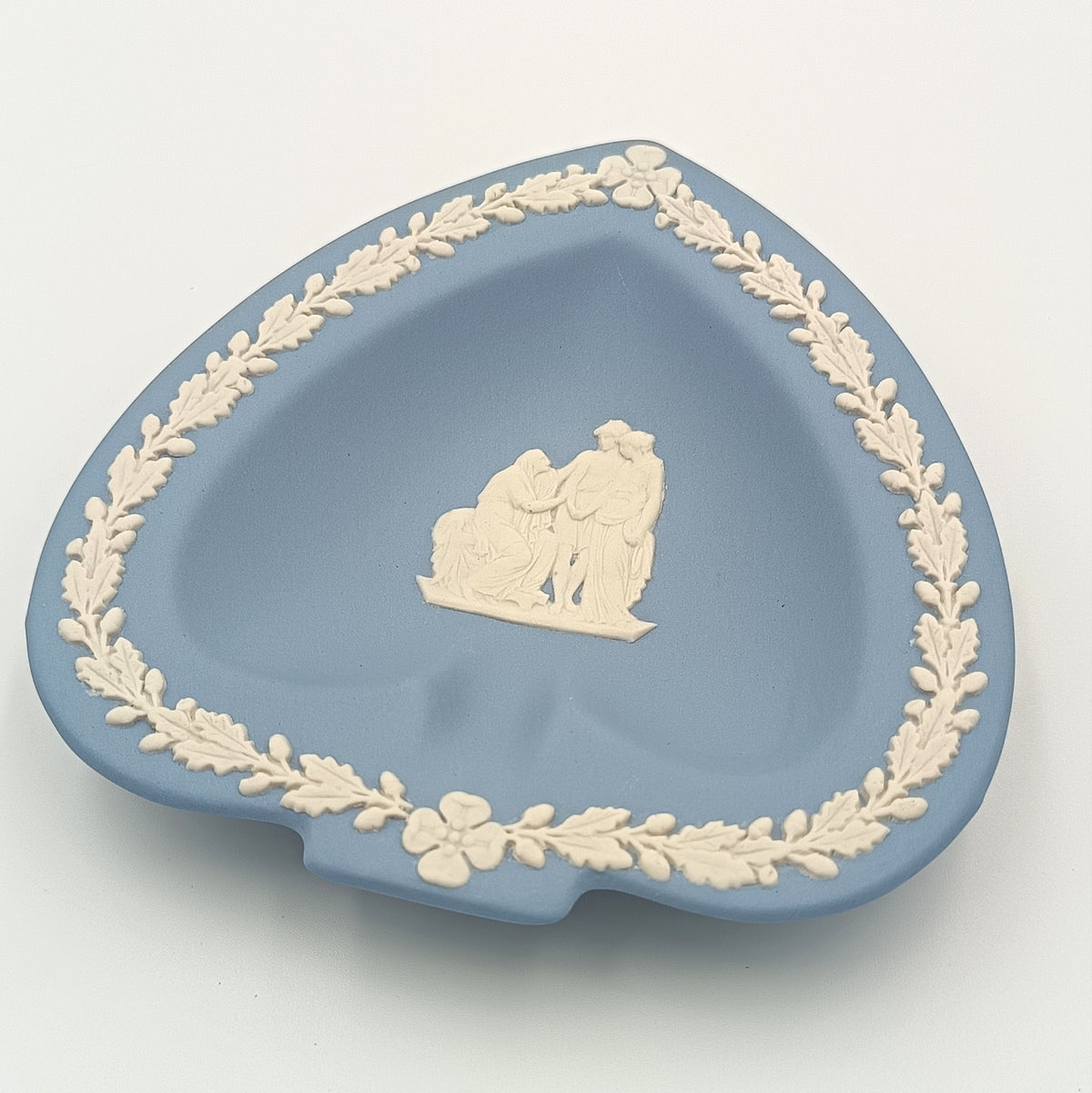 Wedgwood | Light Blue Jasperware | Spade-Shaped Bon-Bon Dish | Classical Figures | 1978