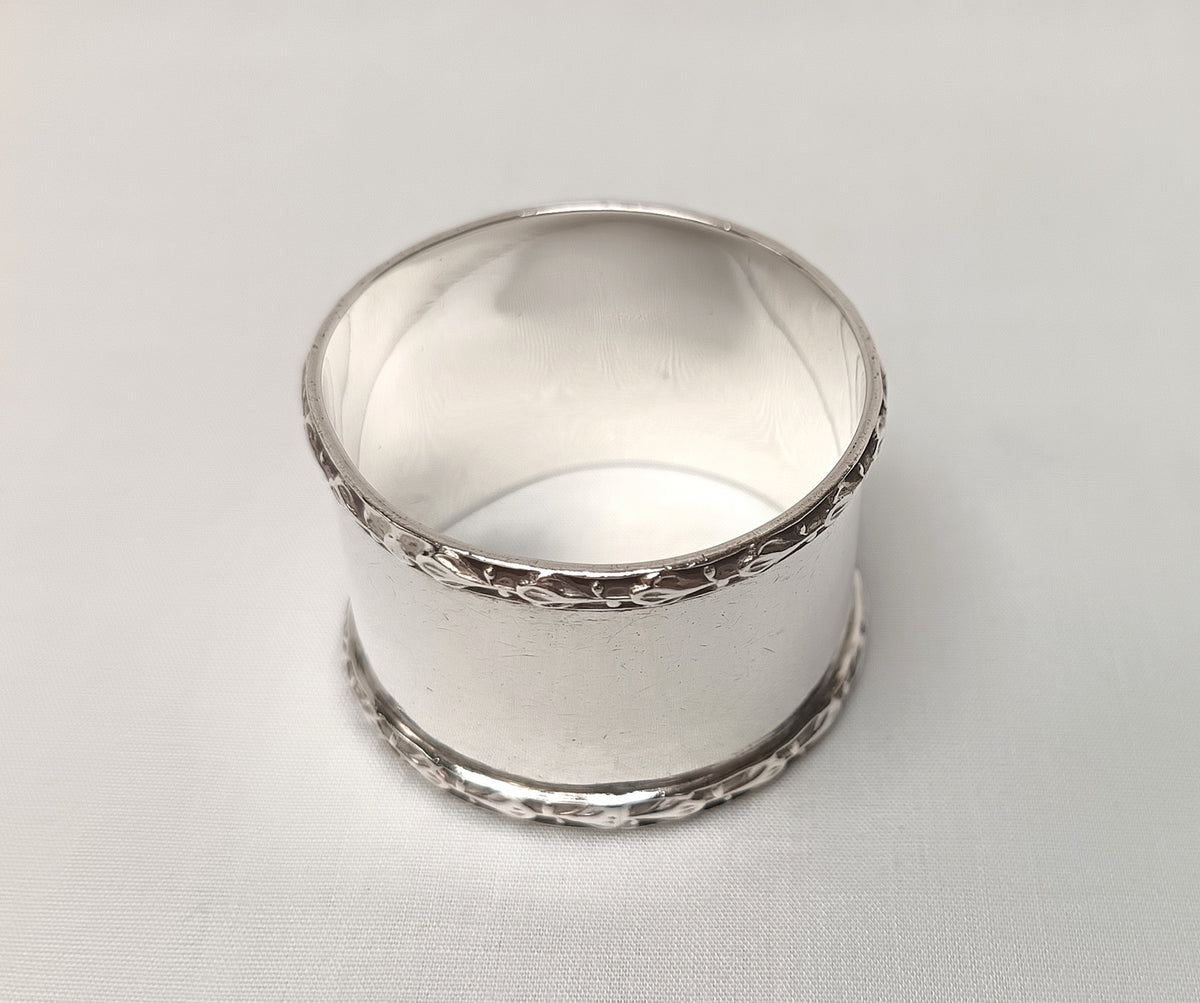 Antique Edwardian Hallmarked Sterling Silver Serviette Ring