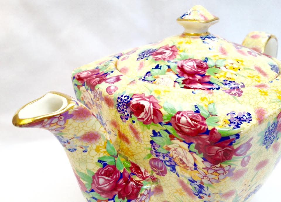 Grimwades Royal Winton | Welbeck | Chintz Teapot, Milk Jug and Open Sugar Basin | Earthenware | England | 1995 Revival