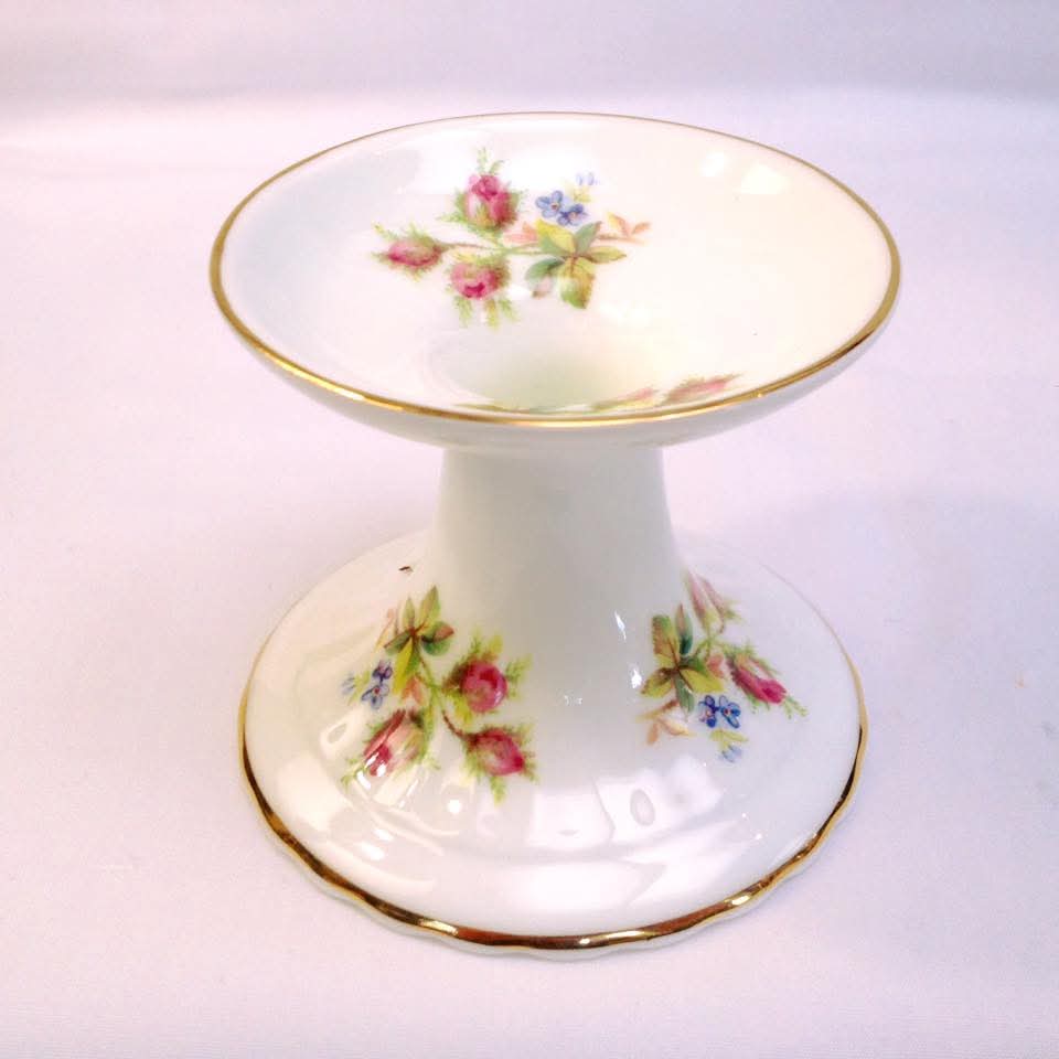 Royal Albert | Moss Rose | Trio & Three Candlesticks | Bone China | England, 1956–