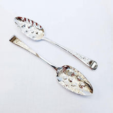 Load image into Gallery viewer, Antique Pair of  Hallmarked Sterling Silver Berry Spoons
