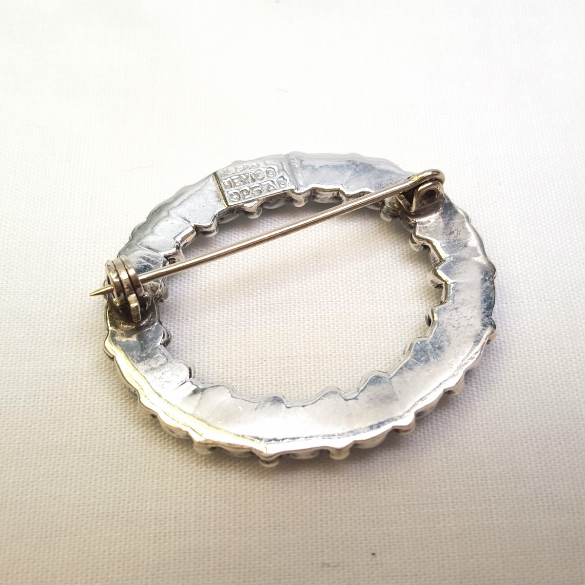 Vintage Sterling Silver Turquoise Brooch