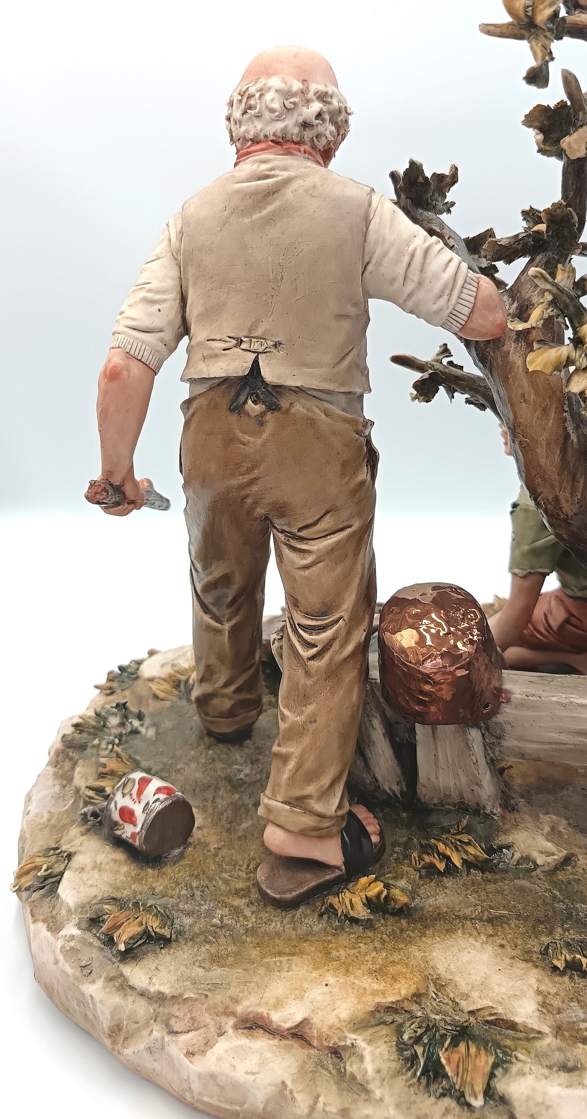 Lorenzo | La Sorpresa (The Surprise) | Large Capodimonte Figural Group | Hand-Painted Porcelain | Italy, 20th Century