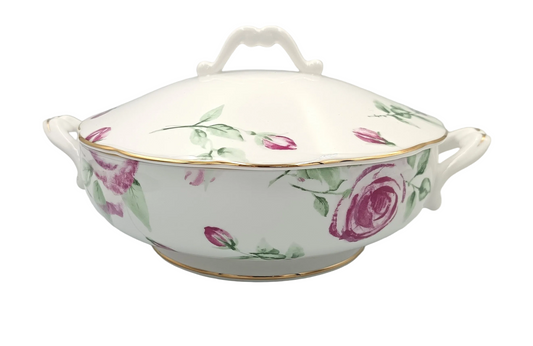 Royal Albert | Rose Clouds | Covered Serving Dish | Bone China | England, 21st Century