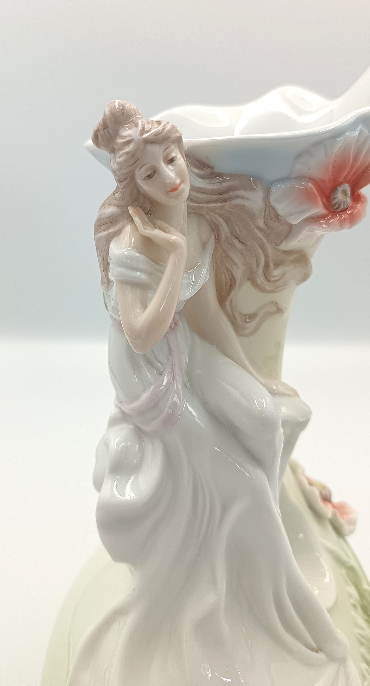 Unicorn Studio | Art Nouveau Revival Figural Vase | Fine Porcelain | Late 20th Century
