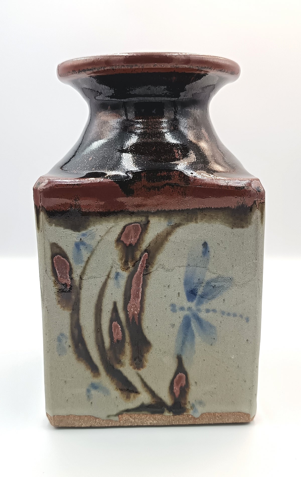 Andrew Walford | Slab-Built Stoneware Bottle Vase | Shongweni Pottery | KwaZulu-Natal, South Africa, c.1970s–1990s