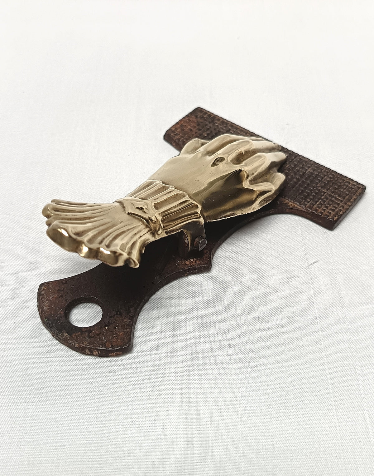 Victorian Brass Hand Paper Clip Holder – English 1880