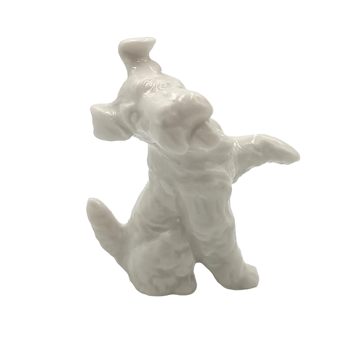 Rosenthal | White Porcelain Miniature Terrier Figurine | Wire Fox Terrier Puppy | Germany | c.1970s