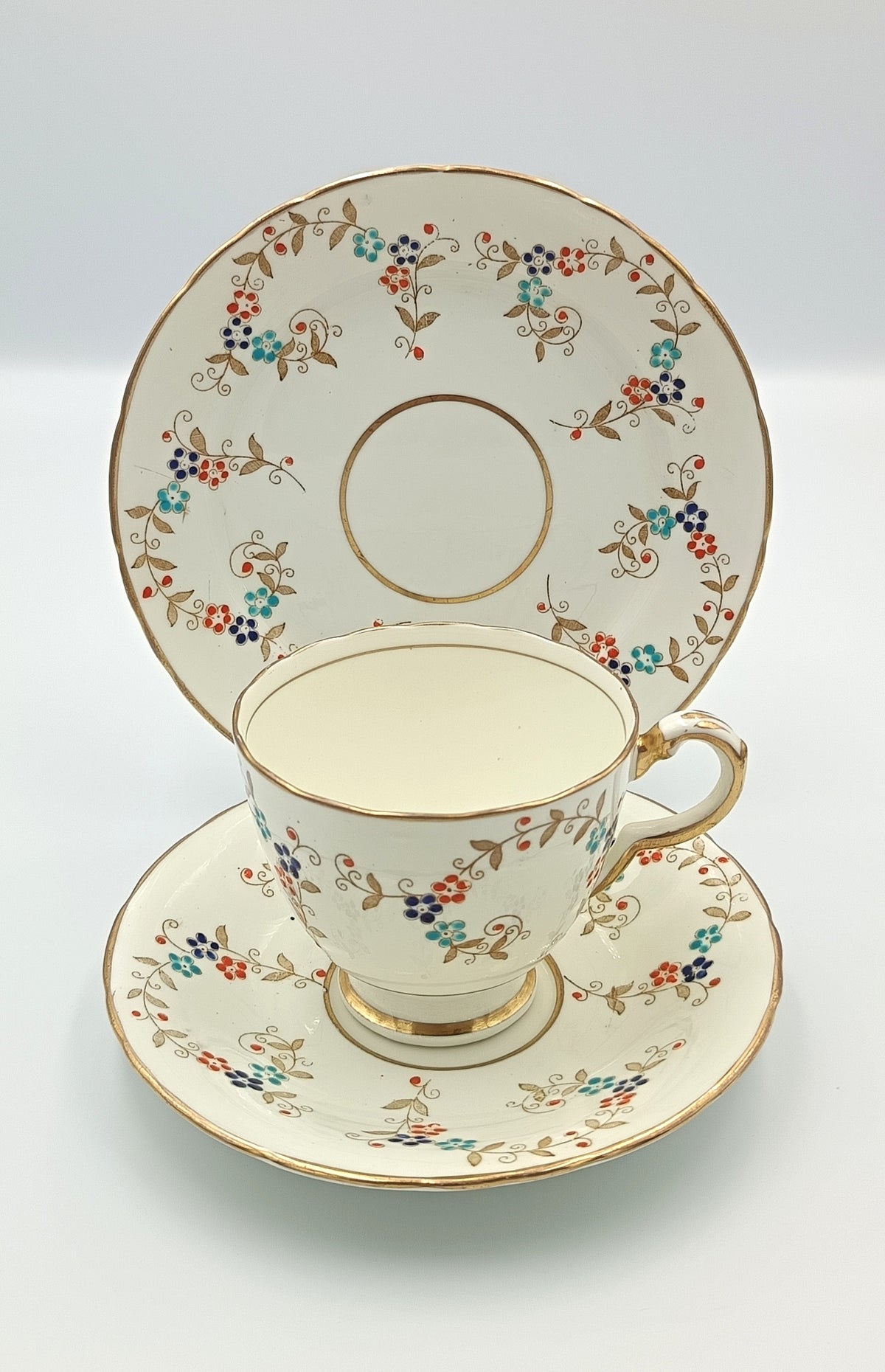 J. H. Middleton & Co. (Delphine) | Pattern 1937 | Tea Trio | Bone China | Longton, England, c.1930s