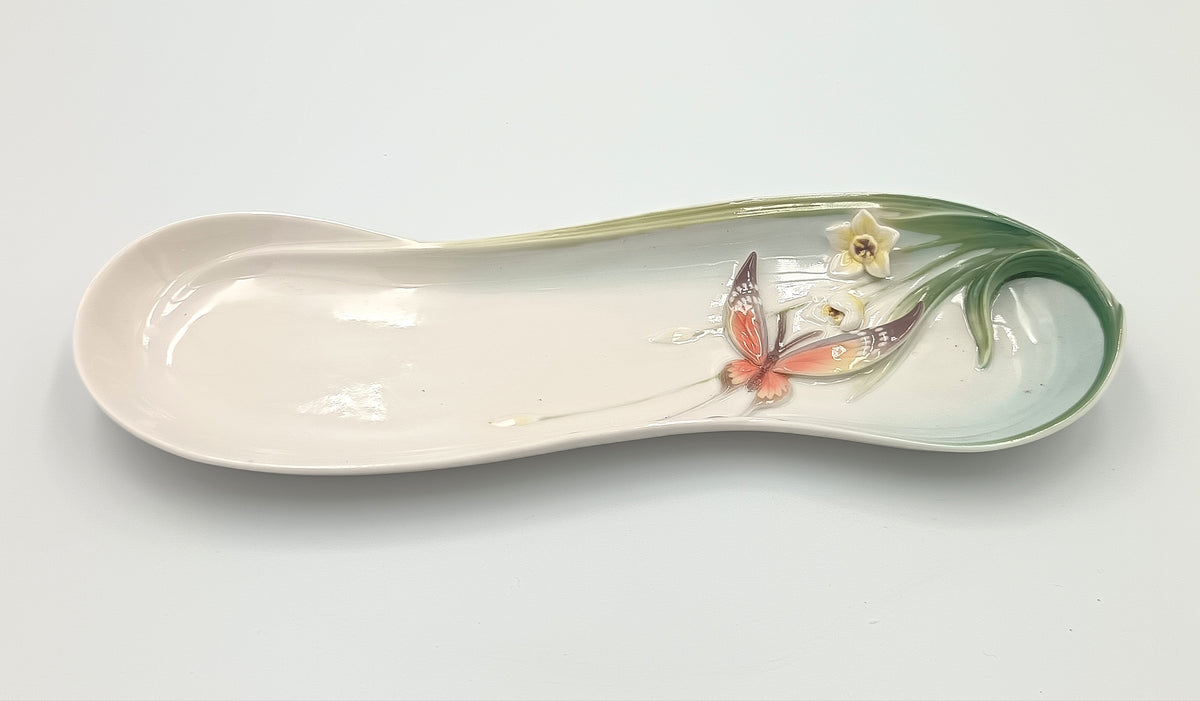 Franz Porcelain Collection | Papillon Butterfly | Spoon Rest | FZ01267 | Designed by Jen Woo & William Ho | c.2004