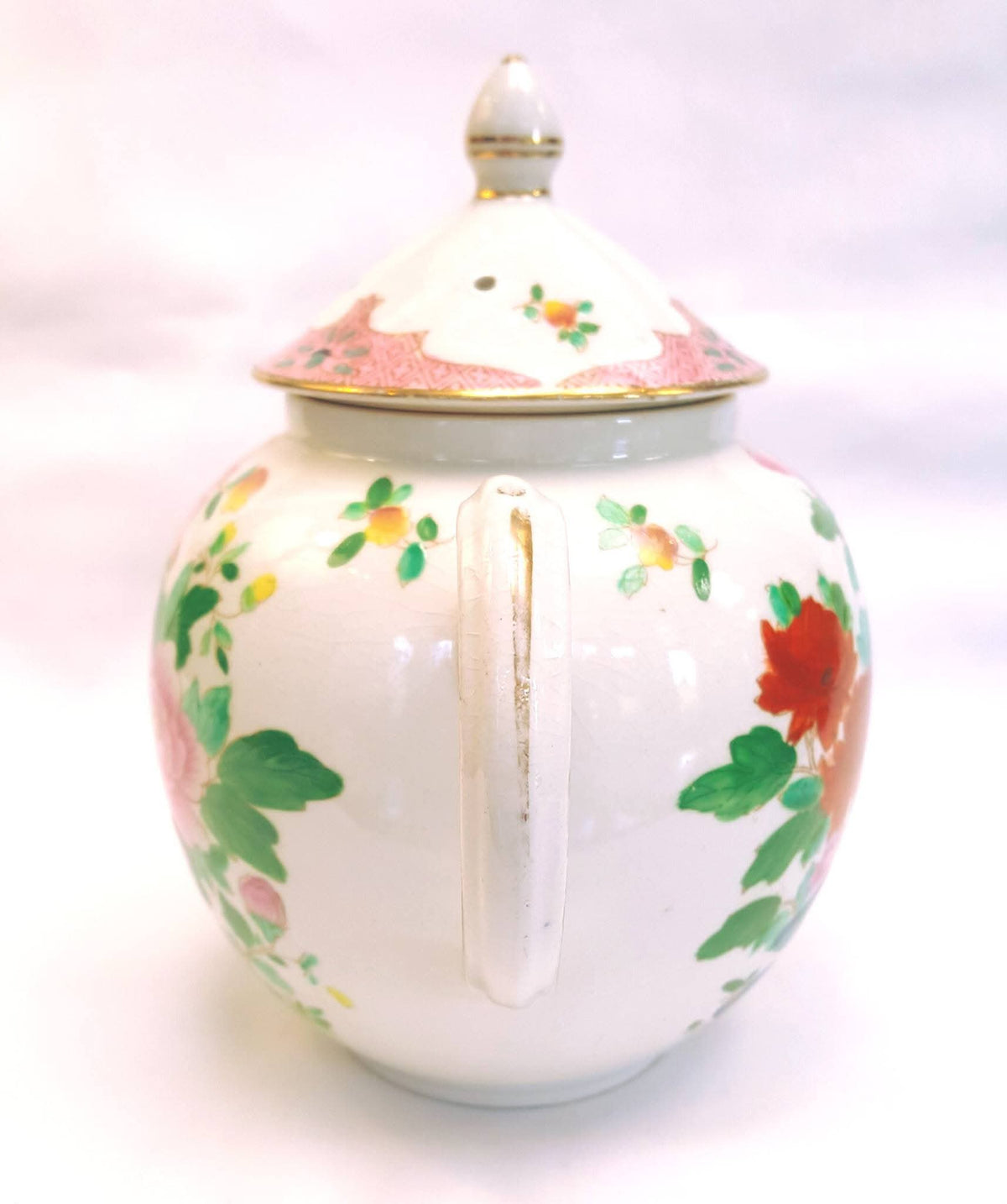 Booths | Mandarin | Six-Cup Teapot & Two Trios | Transferware Chinoiserie with Hand-Applied Colour | Circa 1906